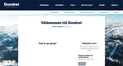 Desktop Screenshot of dundret.se